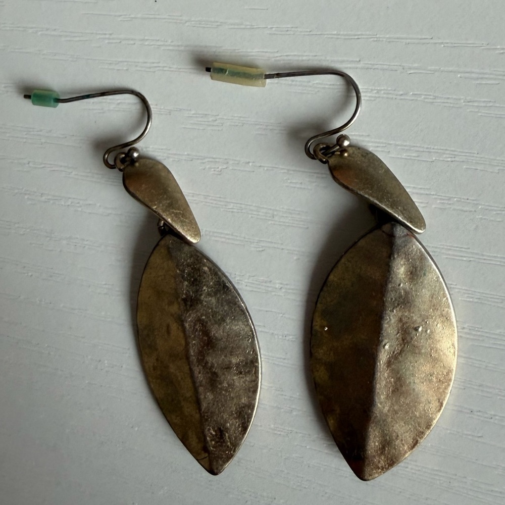 Elegant Gold Leaf Drop Earrings